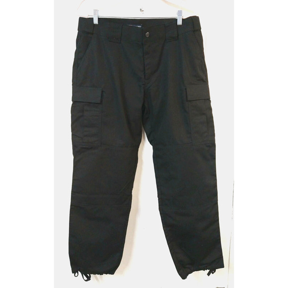 5.11 Tactical Pants WM 16 Black Cargo Drawstring Legs 6 Pockets Belt Loops - Picture 1 of 8